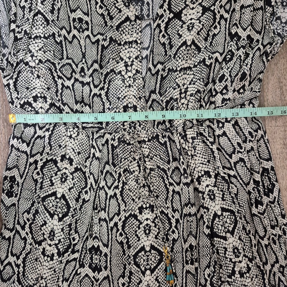 Vix Paula Hermanny Snakeskin Print Maxi Dress Resort Wear M-M - Picture 13 of 13